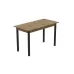 Стіл кухонний Ferrum-decor Маріо 75x120x60 Чорний ДСП Дуб Артізан 16мм (MAR0006)
