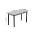 Стол кухонный Ferrum-decor Марио 75x120x60 Черный ДСП Бетон 16мм (MAR0007)