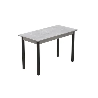 Стол кухонный Ferrum-decor Марио 75x120x60 Черный ДСП Бетон 16мм (MAR0007)