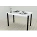 Стіл кухонний Ferrum-decor Маріо 75x120x70 Чорний ДСП Біле 16мм (MAR0008)