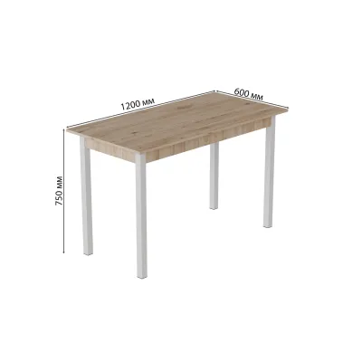 Стіл кухонний Ferrum-decor Маріо 75x120x60 Білий ДСП Дуб Сан-Маріно 16мм (MAR0023) Стіл кухонний Ferrum-decor Маріо 75x120x60 Білий ДСП Дуб Сан-Маріно 16мм (MAR0023)