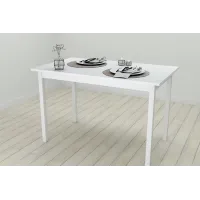 Стіл кухонний Ferrum-decor Маріо 75x120x80 Білий ДСП Біле 16мм (MAR0036) Стіл кухонний Ferrum-decor Маріо 75x120x80 Білий ДСП Біле 16мм (MAR0036)