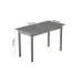 Стіл кухонний Ferrum-decor Маріо 75x120x60 Сірий ДСП Бетон 16мм (MAR0049)