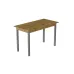 Стіл кухонний Ferrum-decor Маріо 75x120x80 Сірий ДСП Дуб Артизан 16мм (MAR0062)