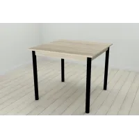 Стіл кухонний Ferrum-decor Агата 75x90x90 Чорний ДСП Сонома 16мм (AGA0004)