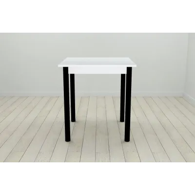 Стіл кухонний Ferrum-decor Агата 75x70x70 Чорний ДСП Біле 16мм (AGA0008) Стіл кухонний Ferrum-decor Агата 75x70x70 Чорний ДСП Біле 16мм (AGA0008)