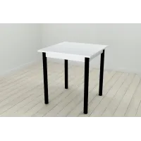 Стіл кухонний Ferrum-decor Агата 75x70x70 Чорний ДСП Біле 16мм (AGA0008) Стіл кухонний Ferrum-decor Агата 75x70x70 Чорний ДСП Біле 16мм (AGA0008)