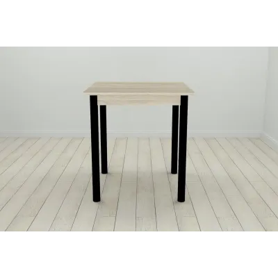 Стол кухонный Ferrum-decor Агата 75x70x70 Черный ДСП Сонома 16мм (AGA0011)