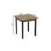 Стол кухонный Ferrum-decor Агата 75x70x70 Черный ДСП Дуб Артизан 16мм (AGA0013)