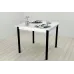 Стіл кухонний Ferrum-decor Агата 75x80x80 Чорний ДСП Біле 16мм (AGA0015)