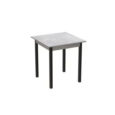 Стіл кухонний Ferrum-decor Агата 75x80x80 Чорний ДСП Бетон 16мм (AGA0021)