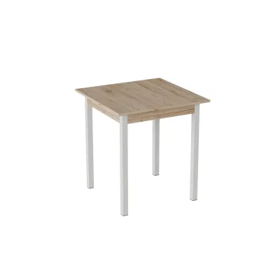 Стол кухонный Ferrum-decor Агата 75x90x90 Белый ДСП Дуб Сан-Марино 16мм (AGA0023)