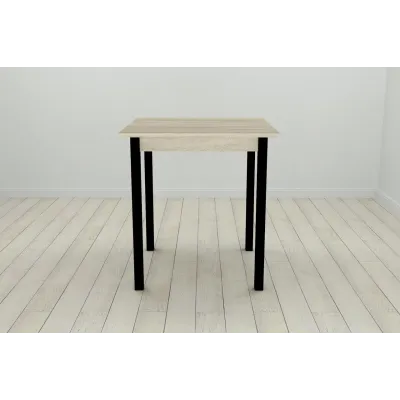 Стіл кухонний Ferrum-decor Дієго 75x70x70 Чорний ДСП Сонома 16мм (DIE0011)