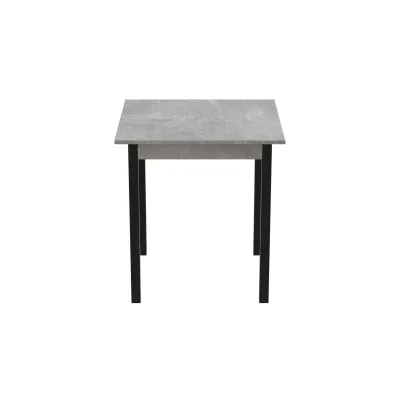 Стол кухонный Ferrum-decor Диего 75x70x70 Черный ДСП Бетон 16мм (DIE0014)