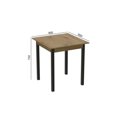 Стіл кухонний Ferrum-decor Дієго 75x90x90 Чорний ДСП Дуб Артізан 16мм (DIE0020) Стіл кухонний Ferrum-decor Дієго 75x90x90 Чорний ДСП Дуб Артізан 16мм (DIE0020)