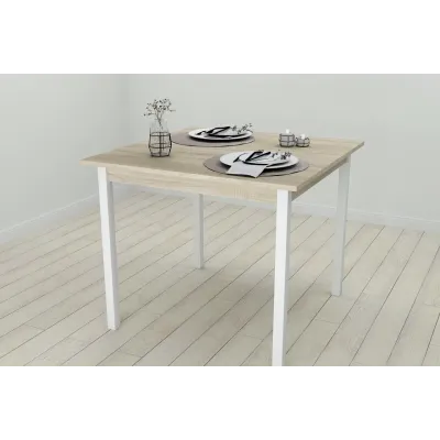 Стіл кухонний Ferrum-decor Дієго 75x90x90 Білий ДСП Сонома 16мм (DIE0025) Стіл кухонний Ferrum-decor Дієго 75x90x90 Білий ДСП Сонома 16мм (DIE0025)