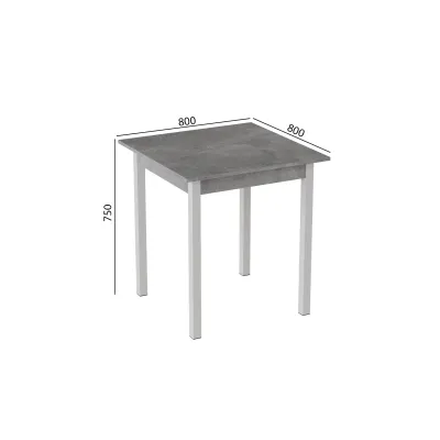 Стол кухонный Ferrum-decor Диего 75x80x80 Белый ДСП Бетон 16мм (DIE0042) Стол кухонный Ferrum-decor Диего 75x80x80 Белый ДСП Бетон 16мм (DIE0042)