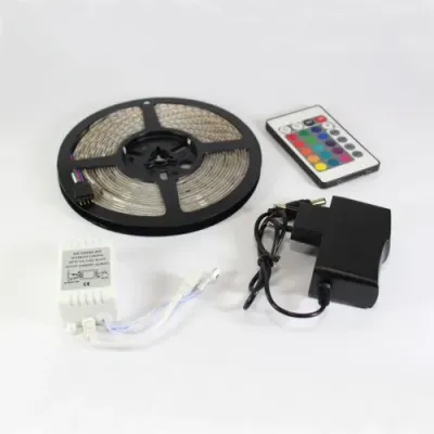 Стрічка світлодіодна RGB 3528 5 метрів - повний комплект (RGB44718) Стрічка світлодіодна RGB 3528 5 метрів - повний комплект (RGB44718)