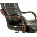 Офисное Кресло Руководителя Virginia Кожа Wood Lux М3 MultiBlock Черное