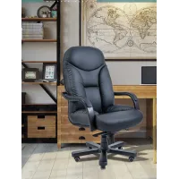 Офісне Крісло Керівника Maximus Шкіра Wood Lux М3 MultiBlock Чорне Офісне Крісло Керівника Maximus Шкіра Wood Lux М3 MultiBlock Чорне