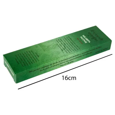 Благовония Тибетские Gangchen Миларепа Milarepa 20 шт 16х4,4х1,8 см Зелёный (25973)