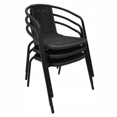 Комплект садової меблів Kontrast Garden Bistro Black-6 Комплект садової меблів Kontrast Garden Bistro Black-6