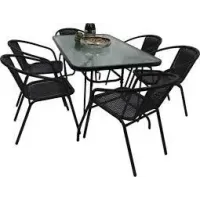 Комплект садової меблів Kontrast Garden Bistro Black-6 Комплект садової меблів Kontrast Garden Bistro Black-6