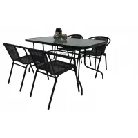 Комплект садової меблів Kontrast Garden Bistro Black-4 Комплект садової меблів Kontrast Garden Bistro Black-4