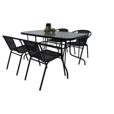 Комплект садовой мебели Kontrast Garden Bistro Black-4 Комплект садовой мебели Kontrast Garden Bistro Black-4