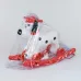Качалка-каталка 2 в 1 Собачка со съемным поддоном, на колесиках White/Red (77235)