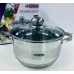 Кастрюля из нержавеющей стали с крышкой Benson BN-219 3.5л