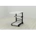 Стол приставной Ferrum-decor Адан 62x40x60 металл Черный ДСП Белое 16мм (ADA0001)