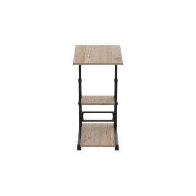 Стол приставной Ferrum-decor Адан 62x40x60 металл Черный ДСП Дуб Сан-Марино 16мм (ADA0002)