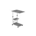 Стол приставной Ferrum-decor Адан 62x40x60 металл Белый ДСП Бетон 16мм (ADA0014)