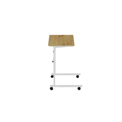 Стол приставной Ferrum-decor Амиго 62x60x40 металл Белый ДСП Дуб Артизан 16мм (AMI0013)