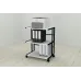 Етажерка на коліщатках Ferrum-decor Каміло 75x40x60 метал Чорний ДСП Біле 16мм (KAM0001)