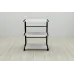 Етажерка на коліщатках Ferrum-decor Каміло 75x40x60 метал Чорний ДСП Біле 16мм (KAM0001)