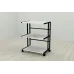 Етажерка на коліщатках Ferrum-decor Каміло 75x40x60 метал Чорний ДСП Біле 16мм (KAM0001)