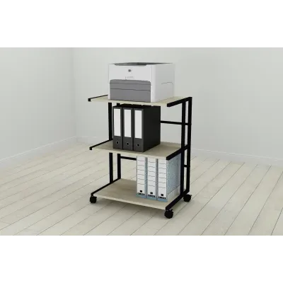 Этажерка на колесиках Ferrum-decor Камило 75x40x60 металл Черный ДСП Дуб Сонома 16мм (KAM0004) Этажерка на колесиках Ferrum-decor Камило 75x40x60 металл Черный ДСП Дуб Сонома 16мм (KAM0004)