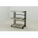 Этажерка на колесиках Ferrum-decor Камило 75x40x60 металл Черный ДСП Дуб Сонома 16мм (KAM0004)