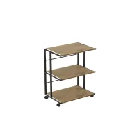 Етажерка на коліщатках Ferrum-decor Каміло 75x40x60 метал Чорний ДСП Дуб Артізан 16мм (KAM0006) Етажерка на коліщатках Ferrum-decor Каміло 75x40x60 метал Чорний ДСП Дуб Артізан 16мм (KAM0006)