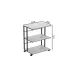 Этажерка на колесиках Ferrum-decor Камило 75x40x60 металл Черный ДСП Бетон 16мм (KAM0007)
