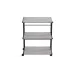 Этажерка на колесиках Ferrum-decor Камило 75x40x60 металл Черный ДСП Бетон 16мм (KAM0007)