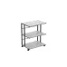 Этажерка на колесиках Ferrum-decor Камило 75x40x60 металл Черный ДСП Бетон 16мм (KAM0007)