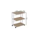 Этажерка на колесиках Ferrum-decor Камило 75x40x60 металл Белый ДСП Дуб Сан-Марино 16мм (KAM0009)