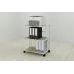 Этажерка на колесиках Ferrum-decor Камило 75x40x60 металл Белый ДСП Дуб Сонома 16мм (KAM0011)