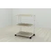 Этажерка на колесиках Ferrum-decor Камило 75x40x60 металл Белый ДСП Дуб Сонома 16мм (KAM0011)