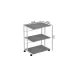 Этажерка на колесиках Ferrum-decor Камило 75x40x60 металл Белый ДСП Бетон 16мм (KAM0014)