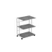 Этажерка на колесиках Ferrum-decor Камило 75x40x60 металл Белый ДСП Бетон 16мм (KAM0014)
