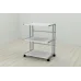 Етажерка на коліщатках Ferrum-decor Каміло 75x40x60 метал Сірий ДСП Біле 16мм (KAM0015)